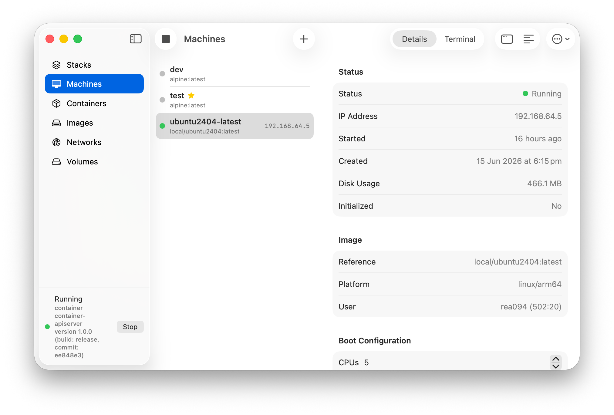 ContainerManager screenshot