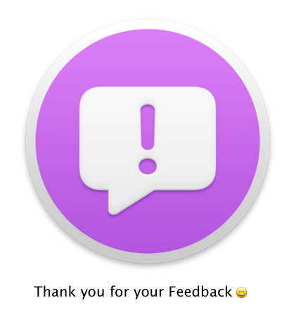 A Thank You For Your Feedback confirmation message