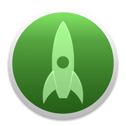 The Outset app icon, a rocket on a green circular background